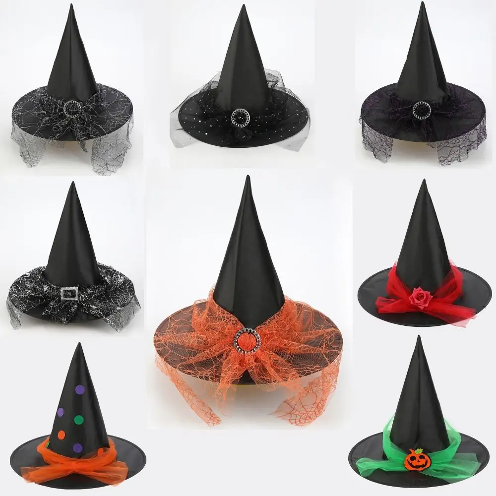 Funny Party Halloween Sorcerer Hat Portable Vintage Witch Hat Cosplay Props