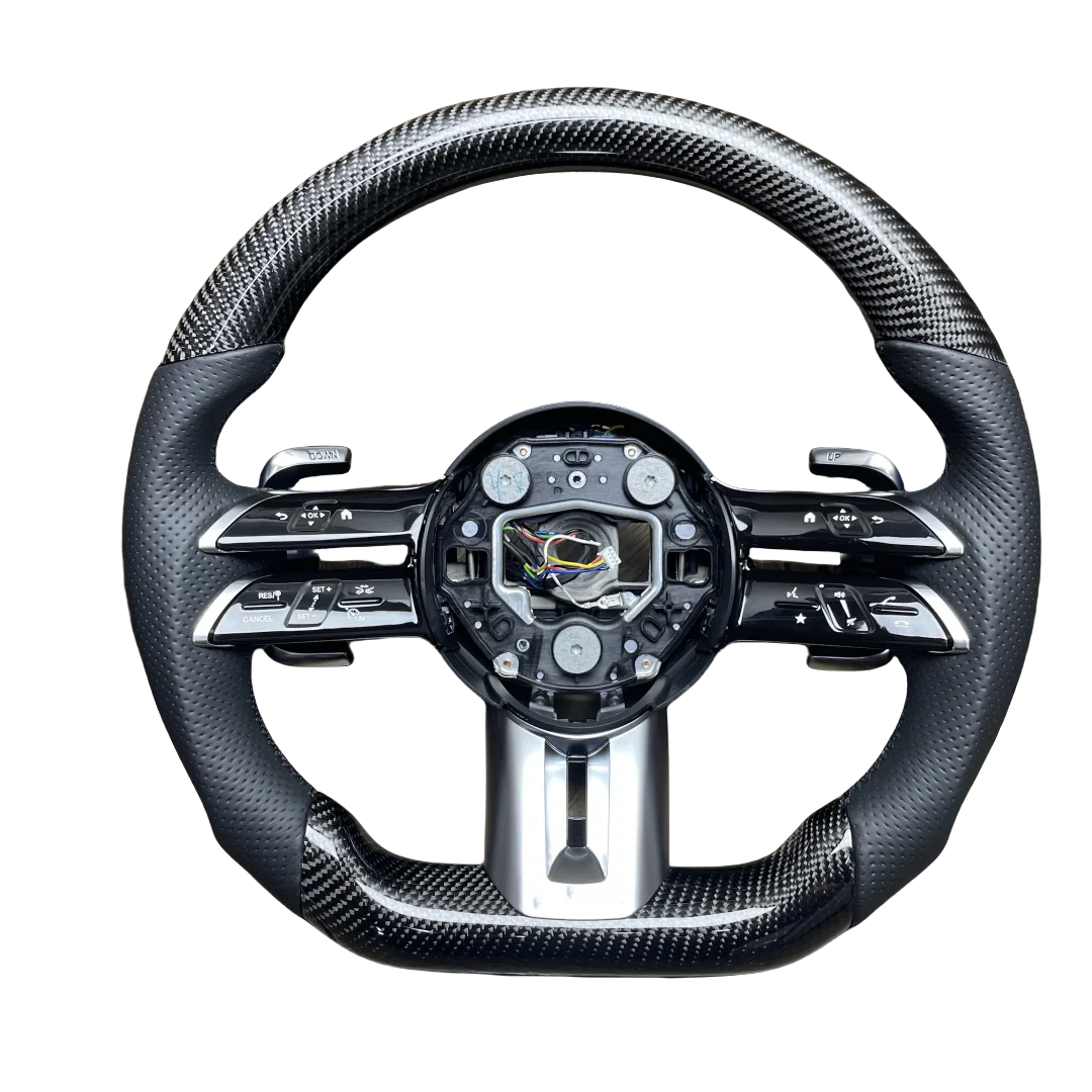 Racing Custom Steering Wheel Custom  for Mercedes Benz C Class a Class E Class AMG Carbon Fiber Steering Wheel Assembly Upgrade
