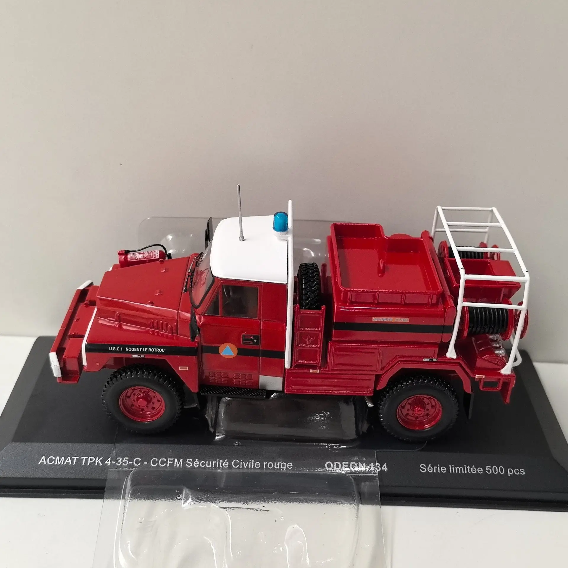 Diecast ODEON 1/43 Scale ACMAT TPK 4-35-C CCFM 3L Fire Engine Alloy Car Model