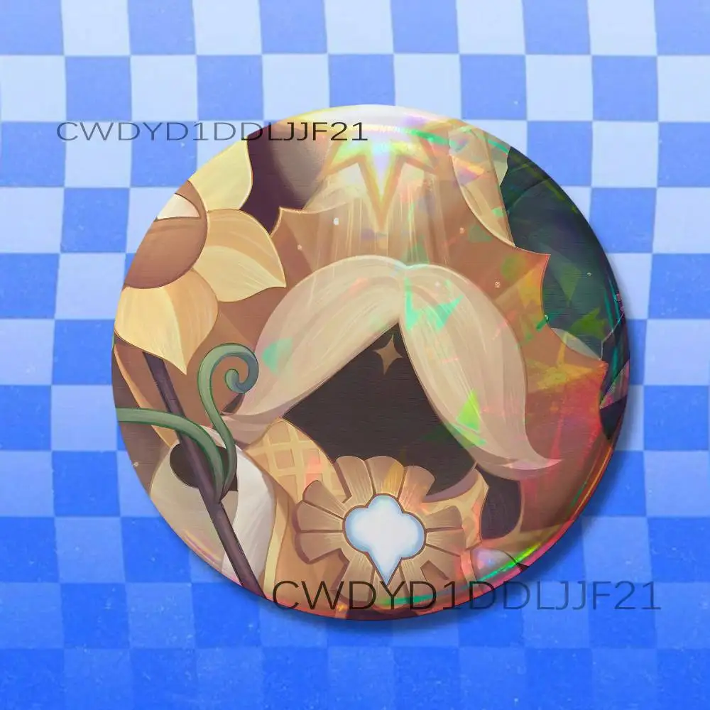 Pure Vanilla Cookie Button Pins Cool Anime Cosplay Badges Clothes Backpack Decorations Brooch Gifts view 5