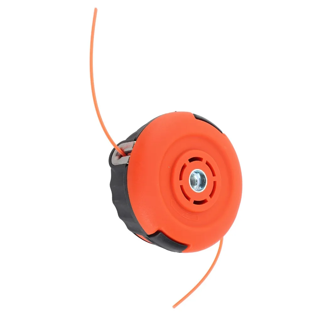 Durable Bump Feed Trimmer Head Replacement Black Nylon Line Brush Cutter Head Double Line Plastic Lawn Mower Attachment for P25