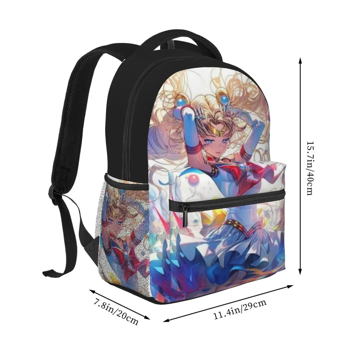 Girls-Sailor- Moon Fashion Kids Backpack Women Teenagers Schoolbags Travel Laptop Backpack 16inch