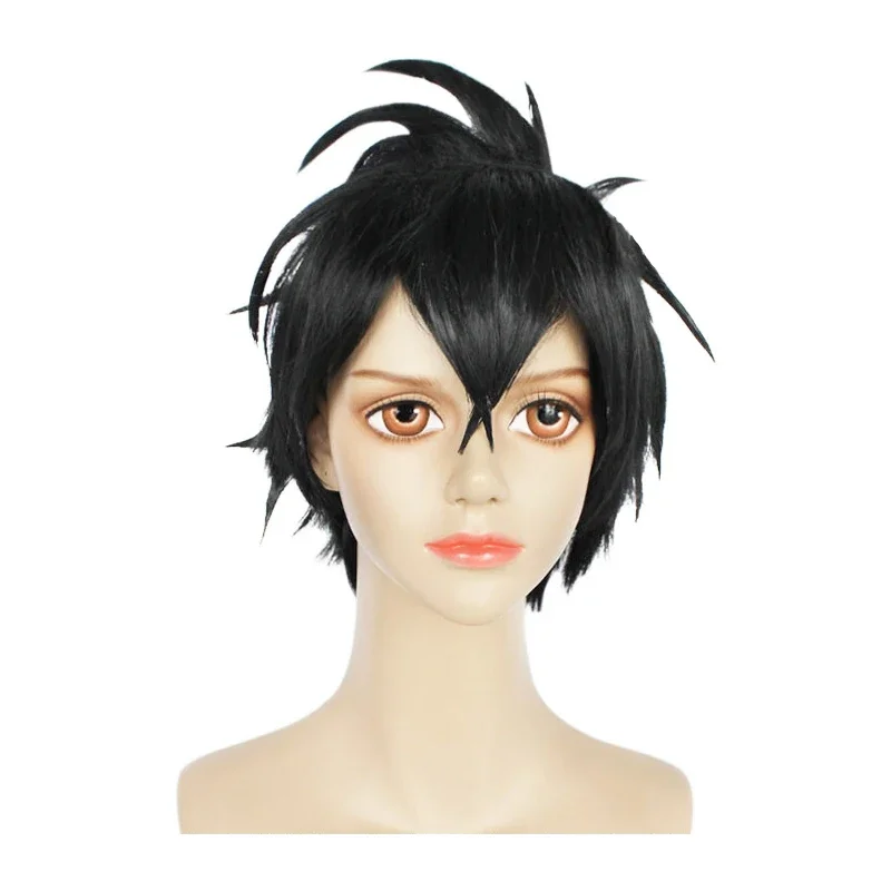 Anime Kemono Jihen Kabane Kusaka Black Short Wig Cosplay Costume Heat Resistant Synthetic Hair Men Party Wigs + Wig Cap