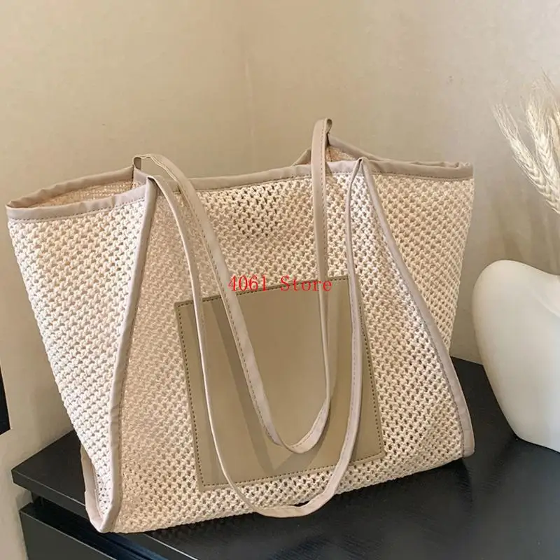 

Повседневная сумка через плечо для женщин, легкая пляжная сумка с полым дизайном, сумка из искусственной кожи