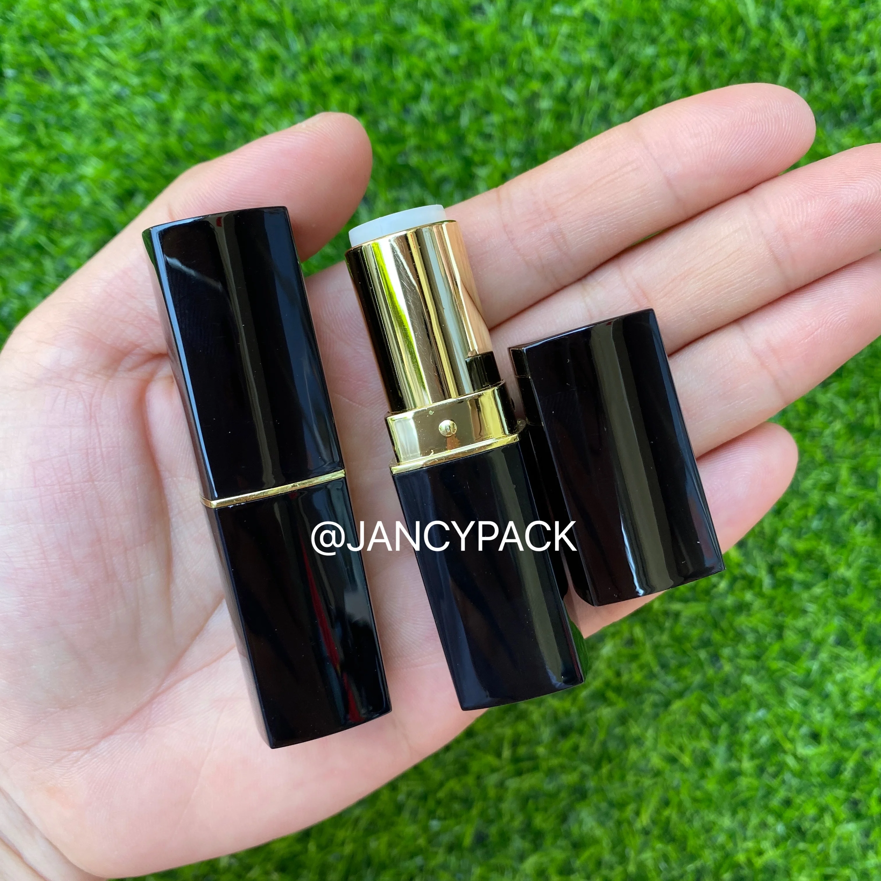 

black gold Empty Lip Gloss Tubes Empty Cosmetic Containers Lipstick Jars Balm Tube Cap Container Travel Makeup Tools