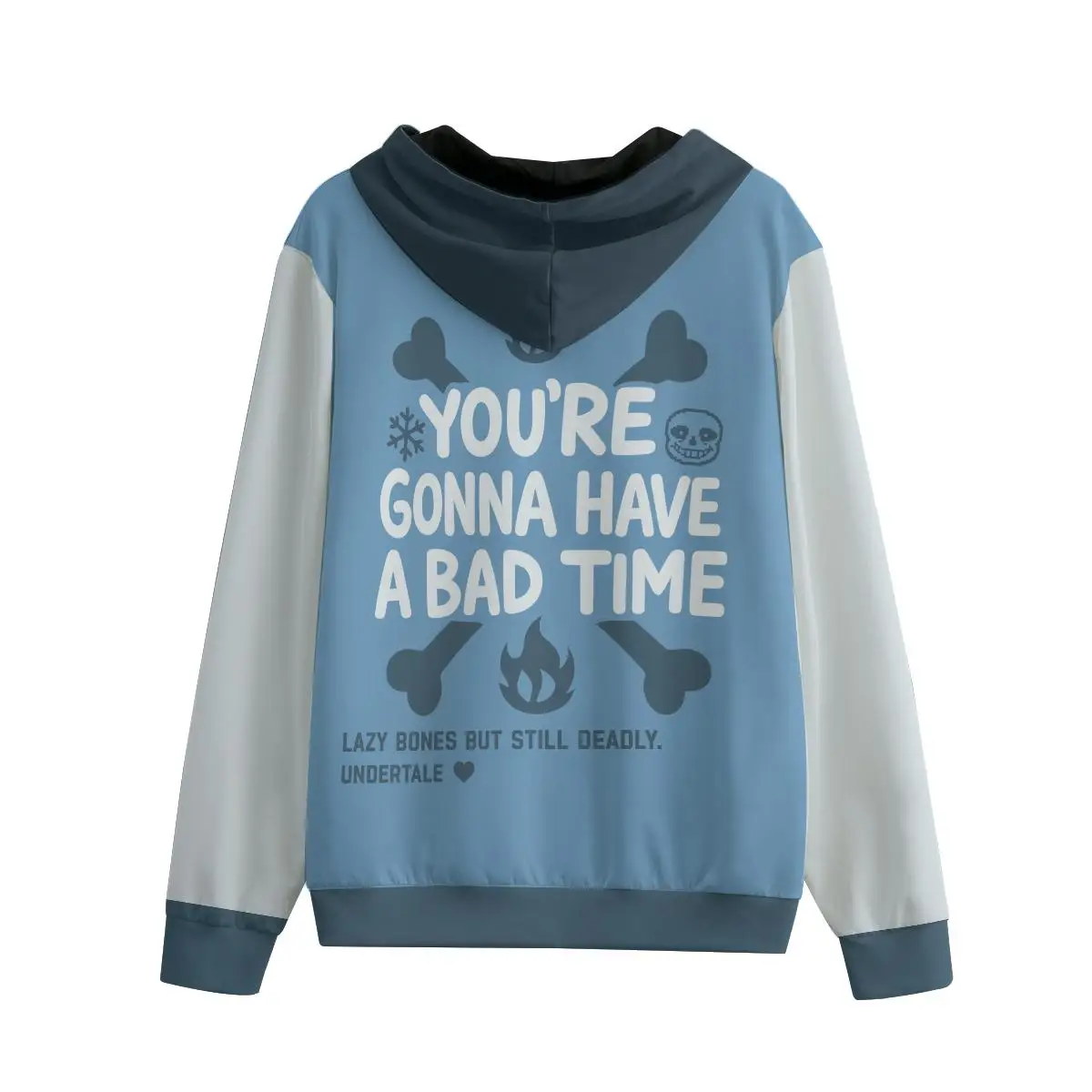 Undertale Sans Kawaii Zipper Hoodie Same Style GAME COS Inspired Pastel Anime Streetwear for Autumn/Winter Casual Long Sleeve