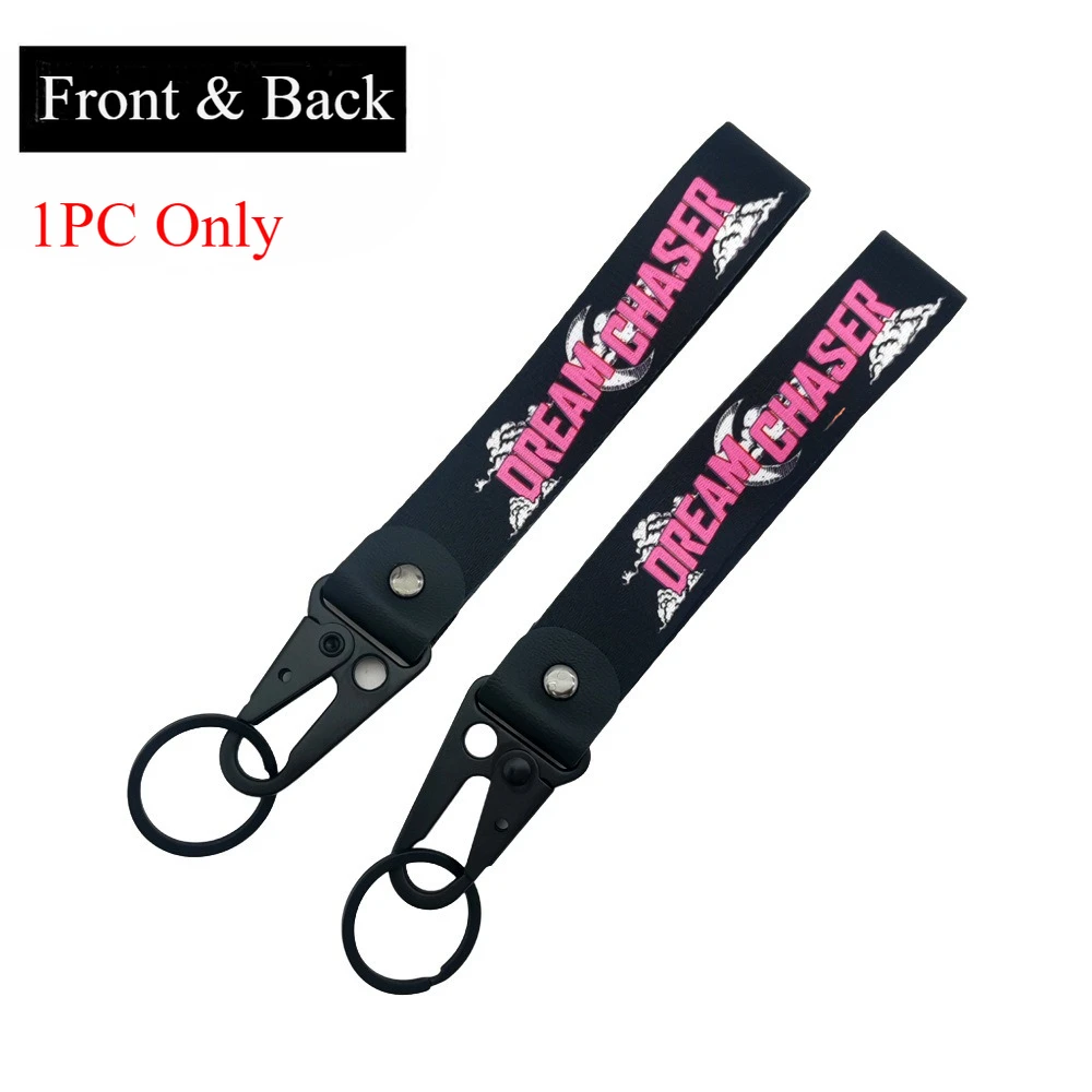 Newest Car Keychain JDM Racing Nylon Key Tags Moto Key Holder Keyring Car Modification Culture Motorcycle Key Strap
