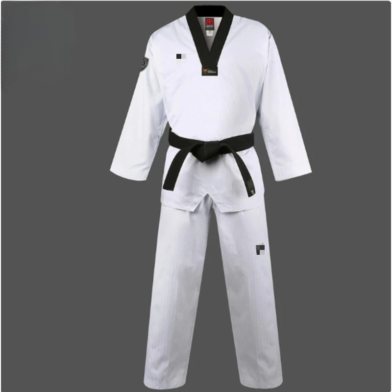 beginners use taekwondo dobok clothes child adult V-Neck taekwondo suit Taekwondo training uniform wholesale