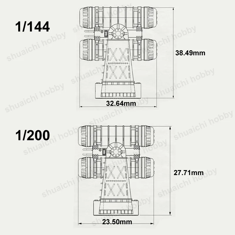 1PCS 1/100 1/144 1/250 Scale Simulation HHQ-61 Naval Anti-aircraft Missile Model Miniature Parts for Collection/Scene Recreation