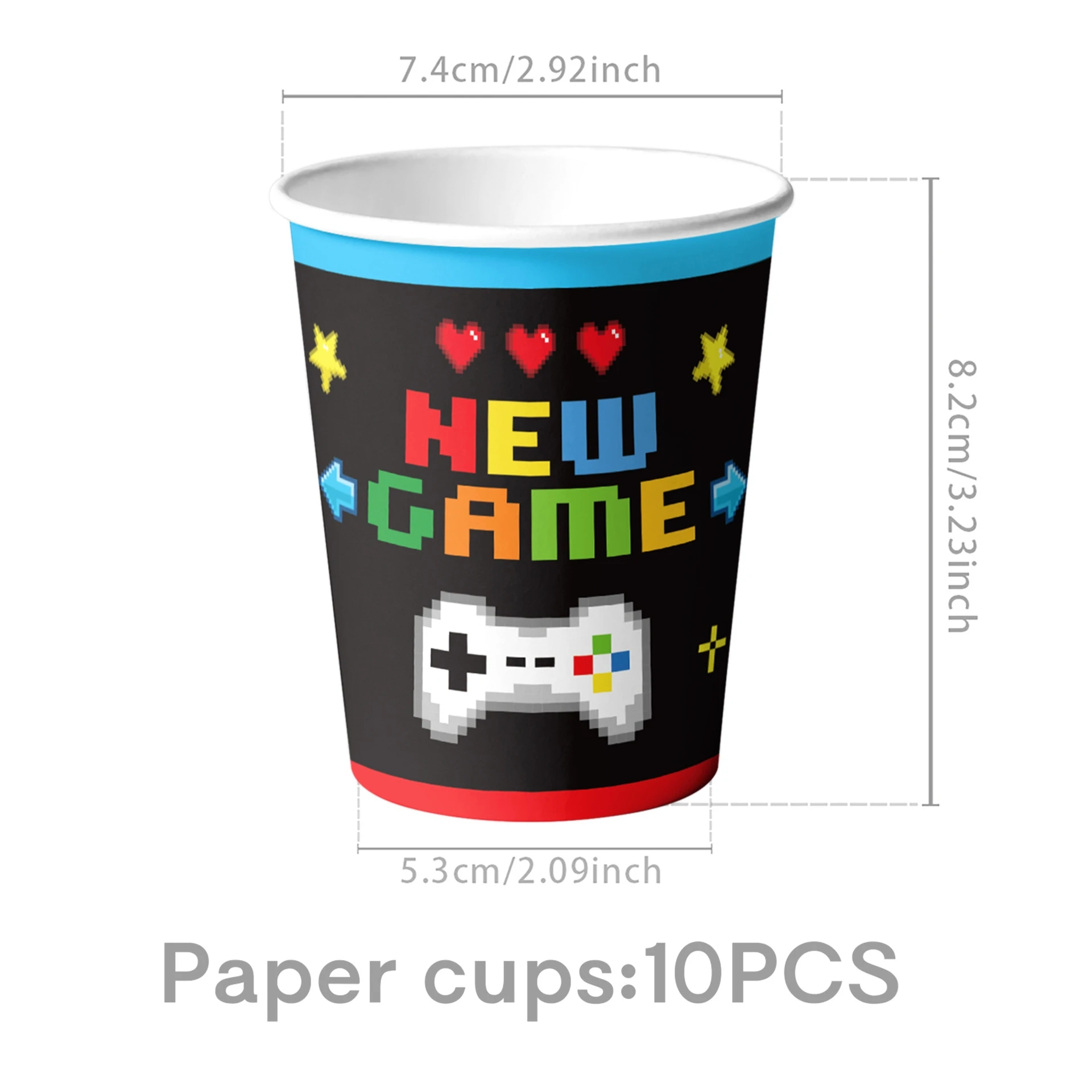 Video Game Birthday Party Decoration Tableware Kit Cups Plates Banner Game Console Theme Party Favors Gift Baby Shower Supplies
