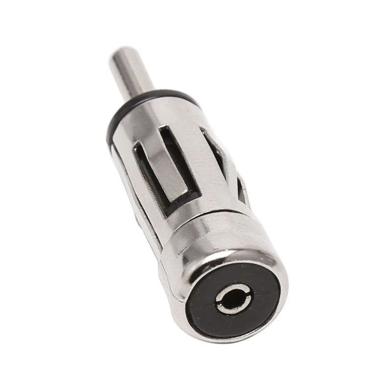 100PCS 1*4cm Car Vehicles Radio Stereo ISO To Din Silver Aerial Antenna Mast Adaptor Connector Alloy Aerial Plug Fit Most Types