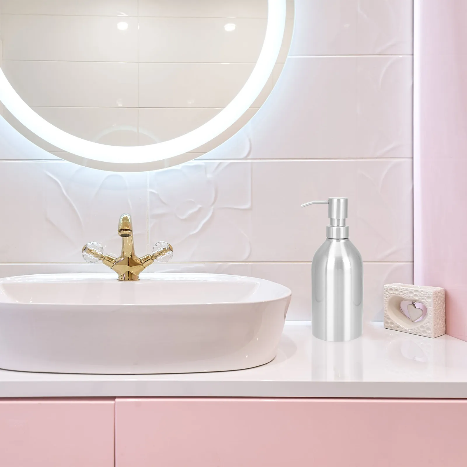 

Дозатор для жидкого мыла из нержавеющей стали большой емкости для ванной комнаты, для шампуня, геля для душа, многоразовый, для жидкого мыла для рук