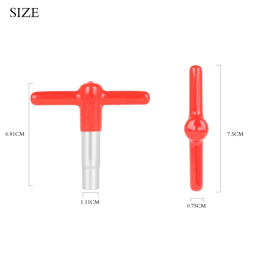 Drum Tuning Key Adjustment T-Wrench Zinklegierung mit Silikon Schutzhülle Percussion Instrument Zubehör Drum Teile – Detail 3