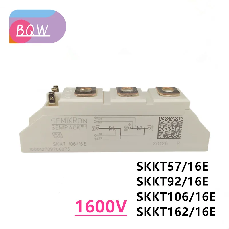 

Thyristor Module SKKT106/16E SKKT57/16E SKKT92/16E SKKT162 273 330 570 SKKT 106 16E 1600V 106A IGBT