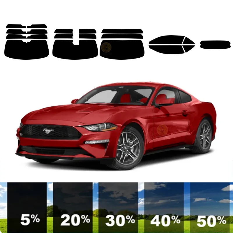 

precut Removable Window Tint Film For Car 100% UVR 5%-70%VLT Heat Insulation Carbon ﻿For FORD MUSTANG 2 DR CONVERTIBLE 2015-2023