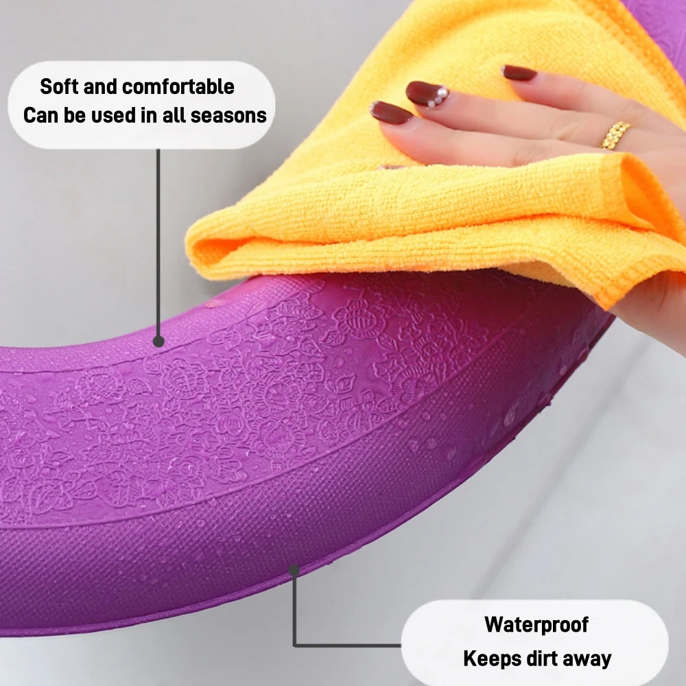 Waterpoof Soft Toilet Seat Cover Bathroom Washable Closestool Mat Pad Cushion O-shape Toilet Seat Bidet Toilet Cover Accessories