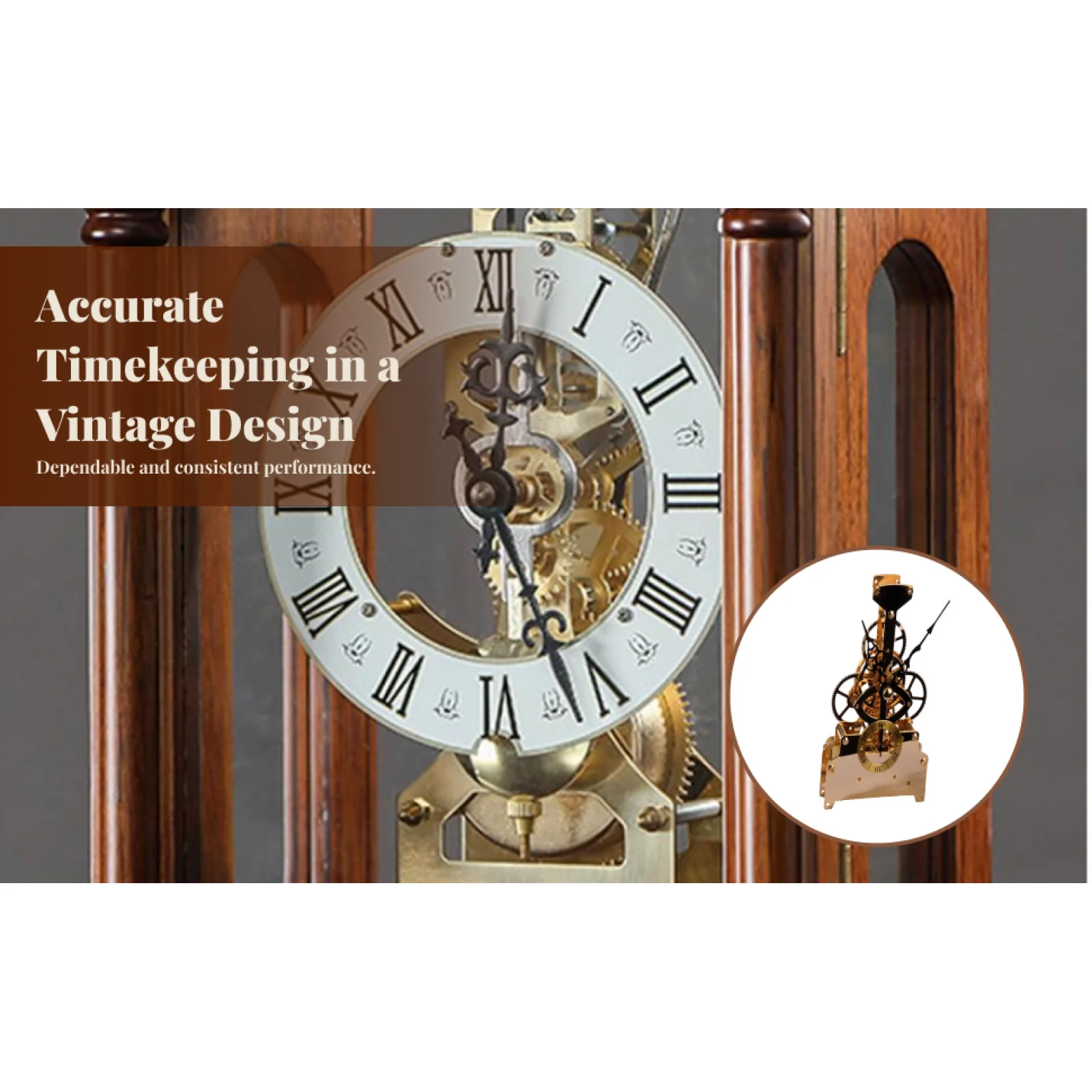 

Механизм для настенных часов DIY с длинными стрелками и медным сердечником для замены винтажных часов