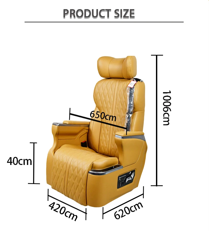 

Luxury VIP Car Seat for SUV MPV RV Van Electric Adjustable Sport Leather Seat Compatible with Sienna Mercedes Vehicles