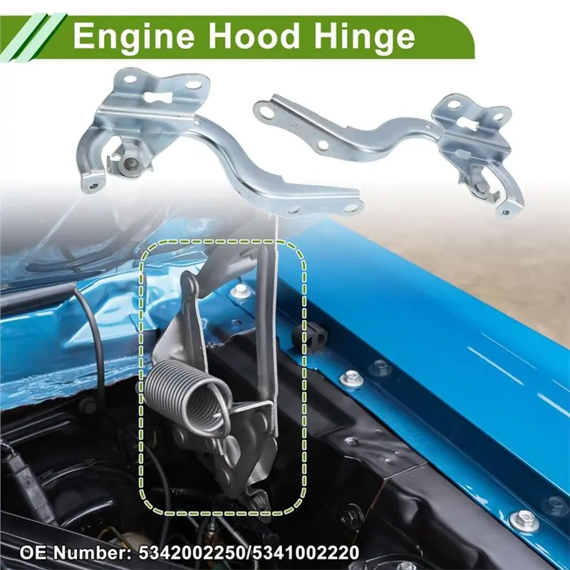 AB96-Front Left& Right Hood Hinges 1 Pair For Toyota Corolla 2014-2017- 5342002250, 5341002220