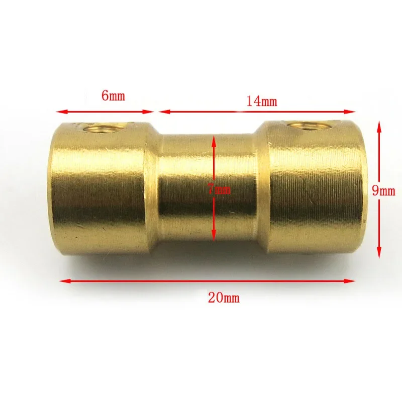 Brass Rigid Motor Shaft Coupling Coupler Motor Transmission Joint Connector Sleeve Adapter 2mm 2.3mm 3mm 3.17mm 4mm 5mm 6mm