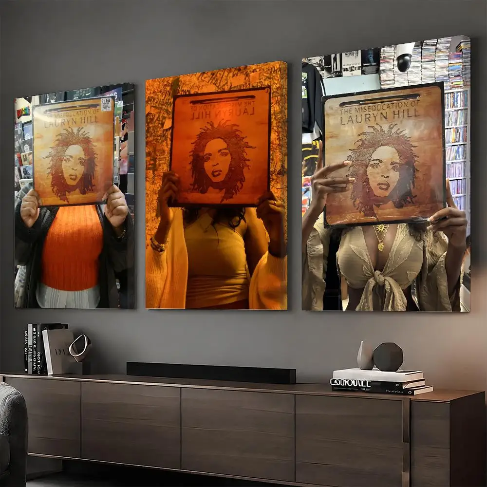 Ms L-Lauryn Hill Rapper Album Painting Calligraphy HD Modern Style Inner Frame Canvas Poster Bedroom Room Hallway Wall Art Decor