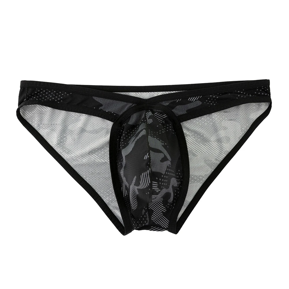 Men Mesh Breathe Buttocks Lift Briefs Sexy Mens Underwear Hot Pouch High Rise Thong Elastic G-string Lingerie Custom Underpants