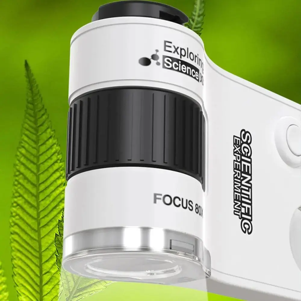 10-80x Zoom Magnifying Glass Flashlight Photo and Video Recording Handheld Microscope HD Durable LED Lighted Magnifier