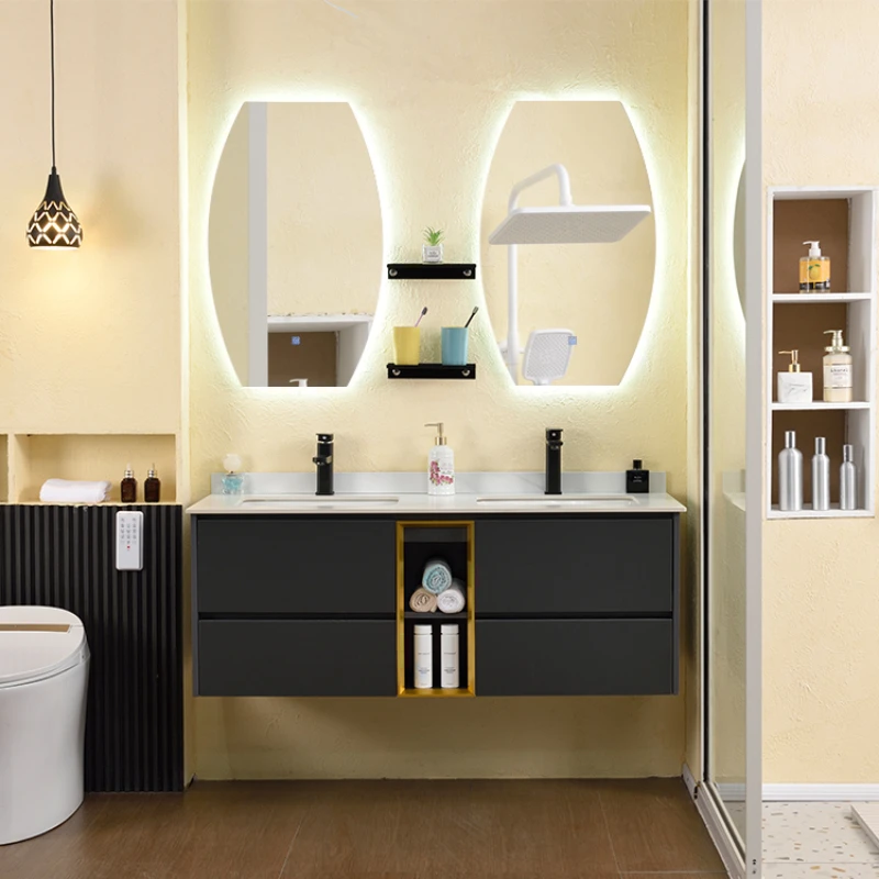 

*Wholesale For Hotel Project Bathroom Furniture Floating Vanity Bathroom