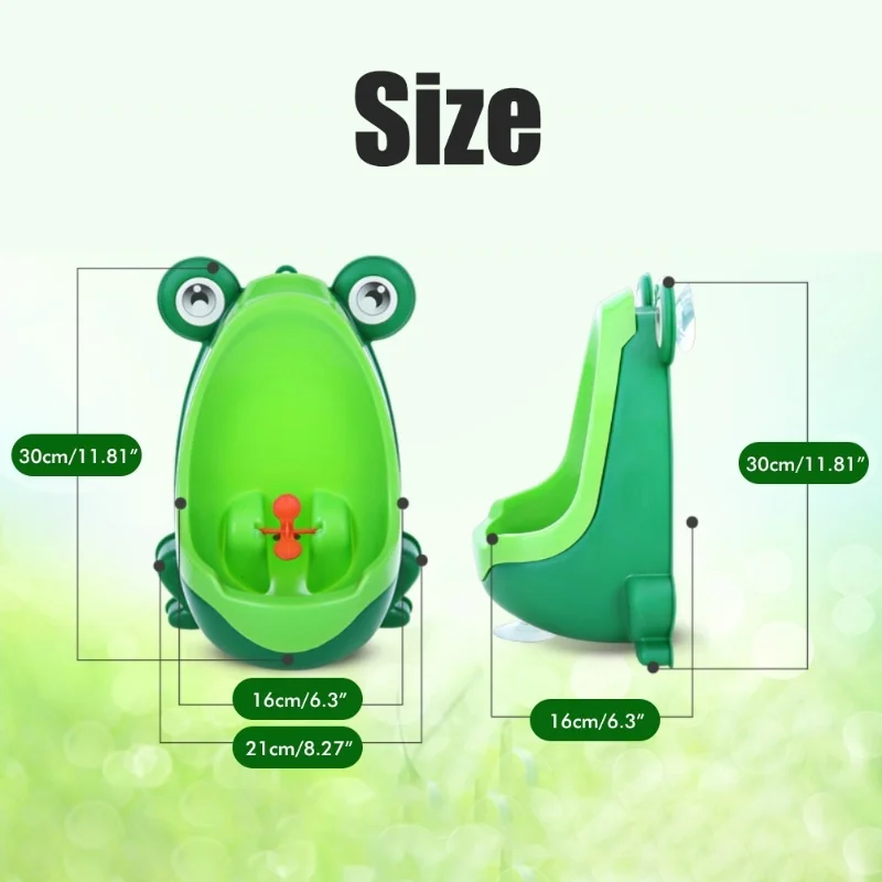 

Cute Frog Potty Training Urinal For Boys Toilet With Suction Cup Cartoon Kids Urinal Trainer With Funny Aiming Point