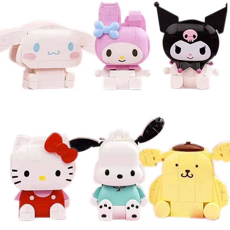 Genuine keeppley Sanrio Kuromi building blocks HelloKitty mymelody assembled toys Cinnamoroll model ornaments birthday gift