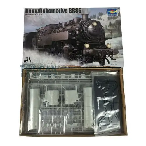 

1/35 Scale 00217 Trumpeter WWII German Steam Locomotive BR86 Static Model Kit Display Toys for Boys Birthday Gift TH05313