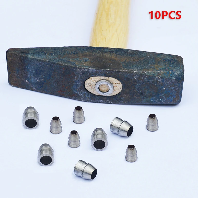 10pcs Safety Round Handle Wedges Steel Hammer Handle Splitting Wedge Set For Axe Claw Hammer Steel For Carpentry Maintenance