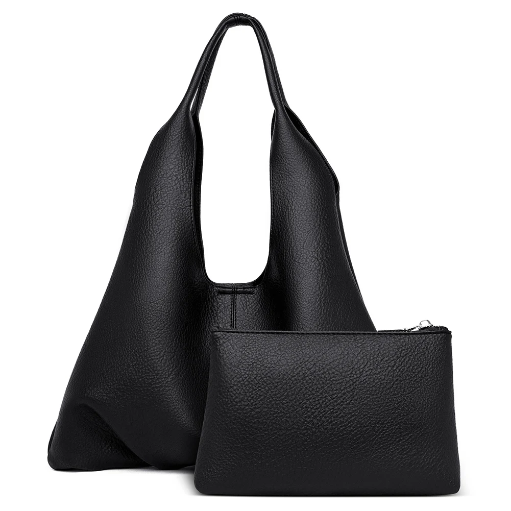

Fashion Tote Bag PU Leather Designer Handbag with Coin Purse Underarm Bag Large Capacity Top Handle Bag for Women