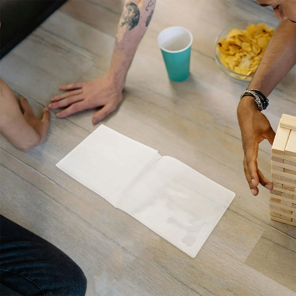 

Mahjong Score Card Holder Clear Plastic Folding Sleeve Large Card Cover for Mahjong Game Supplies Protector Cards Sleeves