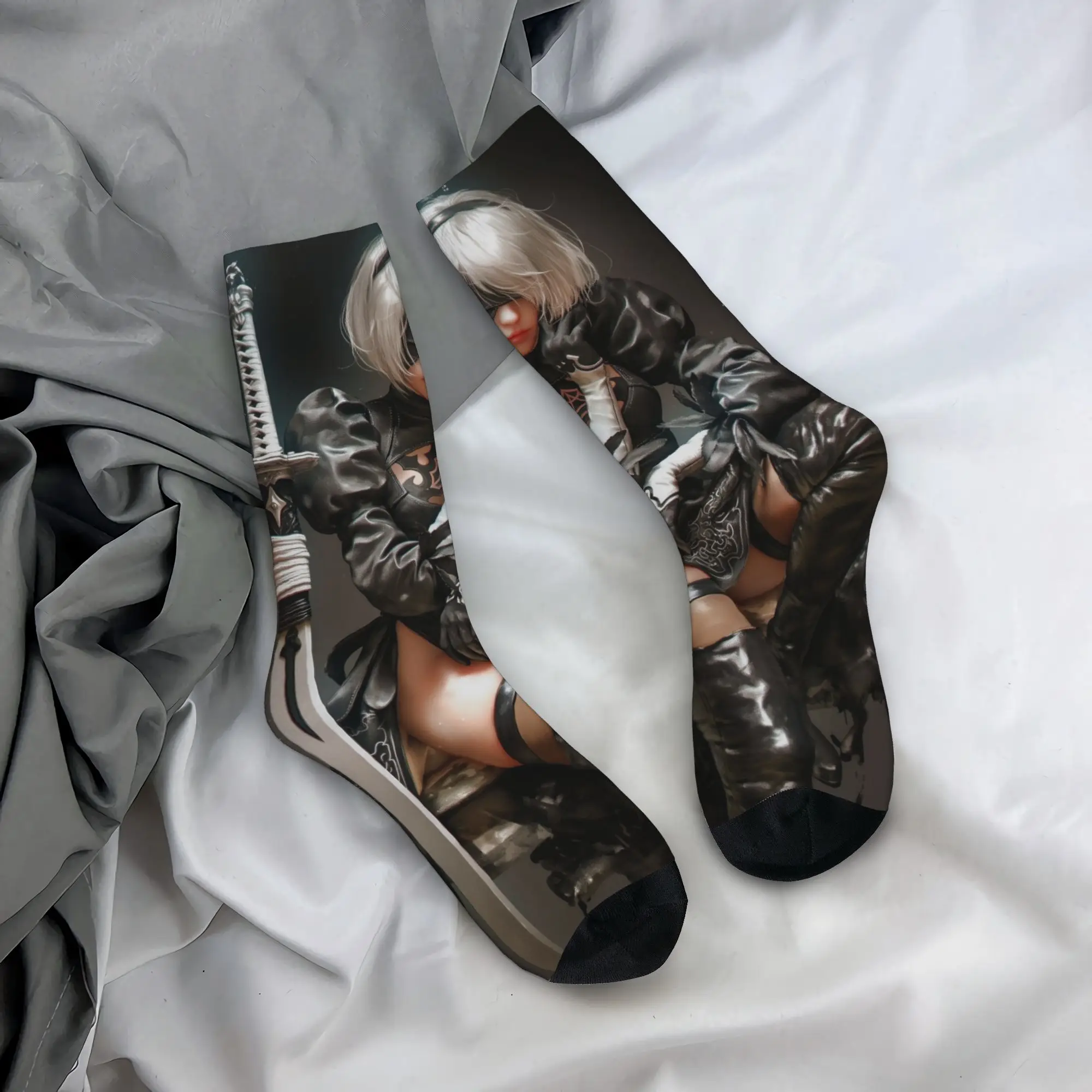 

Носки Nier Automatas, нескользящие носки, мужские качественные носки для скалолазания, зимние носки с милым рисунком Kawaii