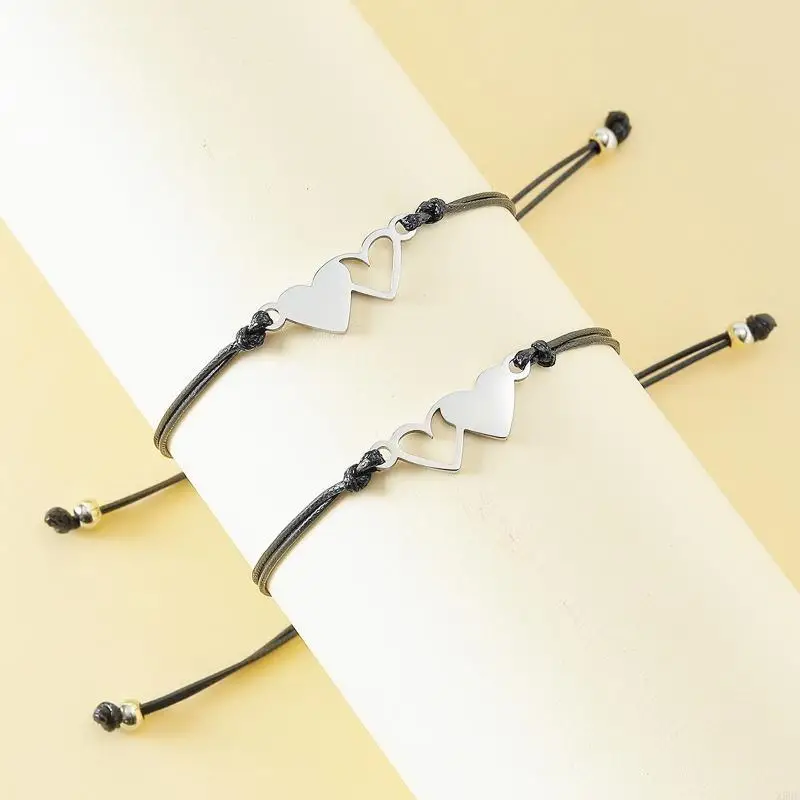 

2/3/4Pcs Friend Bracelet Friendship Matching Distance Heart Bracelet Gift