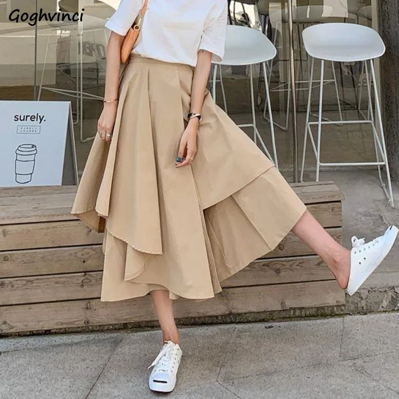 

Baggy Skirts Women A-line High Waist Irregular Street Wear Stylish Vibe Hot Sale Fashion Cool Techwear All-match Chic Girl Ins