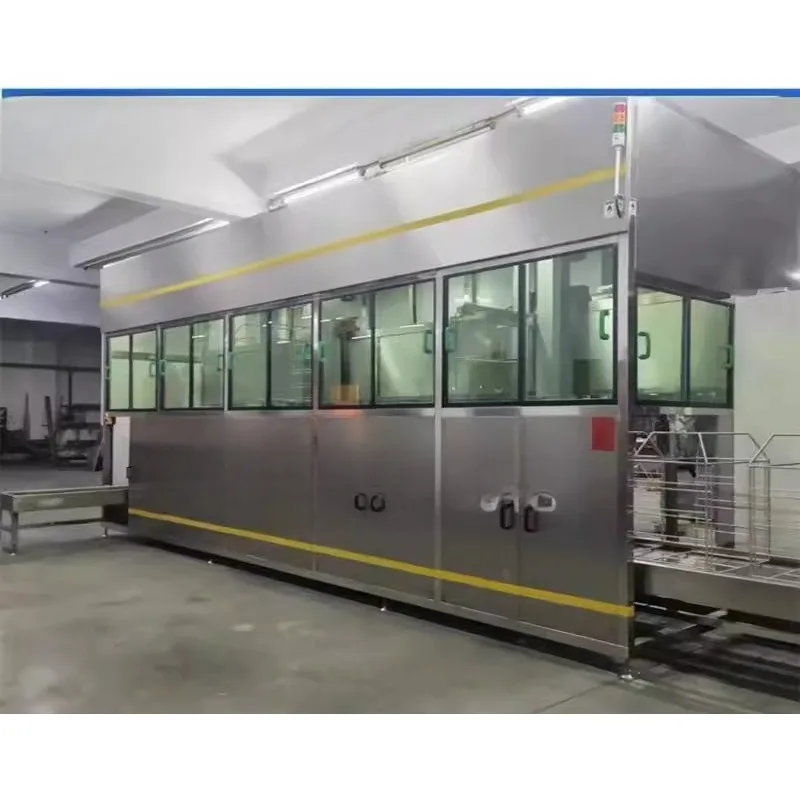 Large ultrasonic machine industrial auto parts train, parts rust cleaning equipment