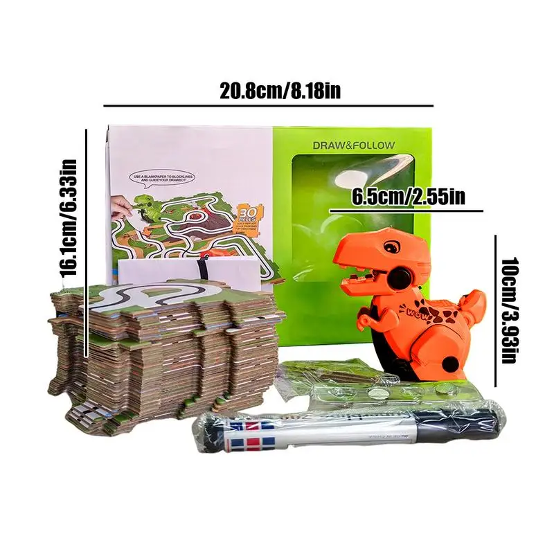 Juego de rompecabezas de pista de coche, juguetes de pista de dinosaurios para niños, juguetes educativos sensoriales para niños de 3 4 5 6 7 años