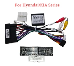 Car Stereo 16Pin Power Wiring Harness With Canbus Support Original USB For Hyundai Elantra/SantaFe/IX45/K3/Sportage/Sorento