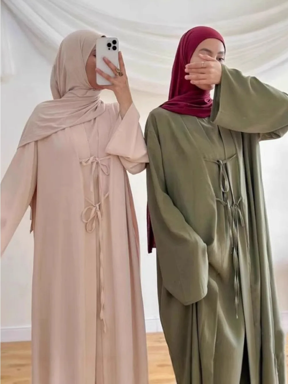 

Eid Wwomen Dress Muslim Abaya Dress 2 Piece Set Satin Vestidos Largos Party Caftan Jalabiya Ramadan Dubai Kaftan Long Robe 2025