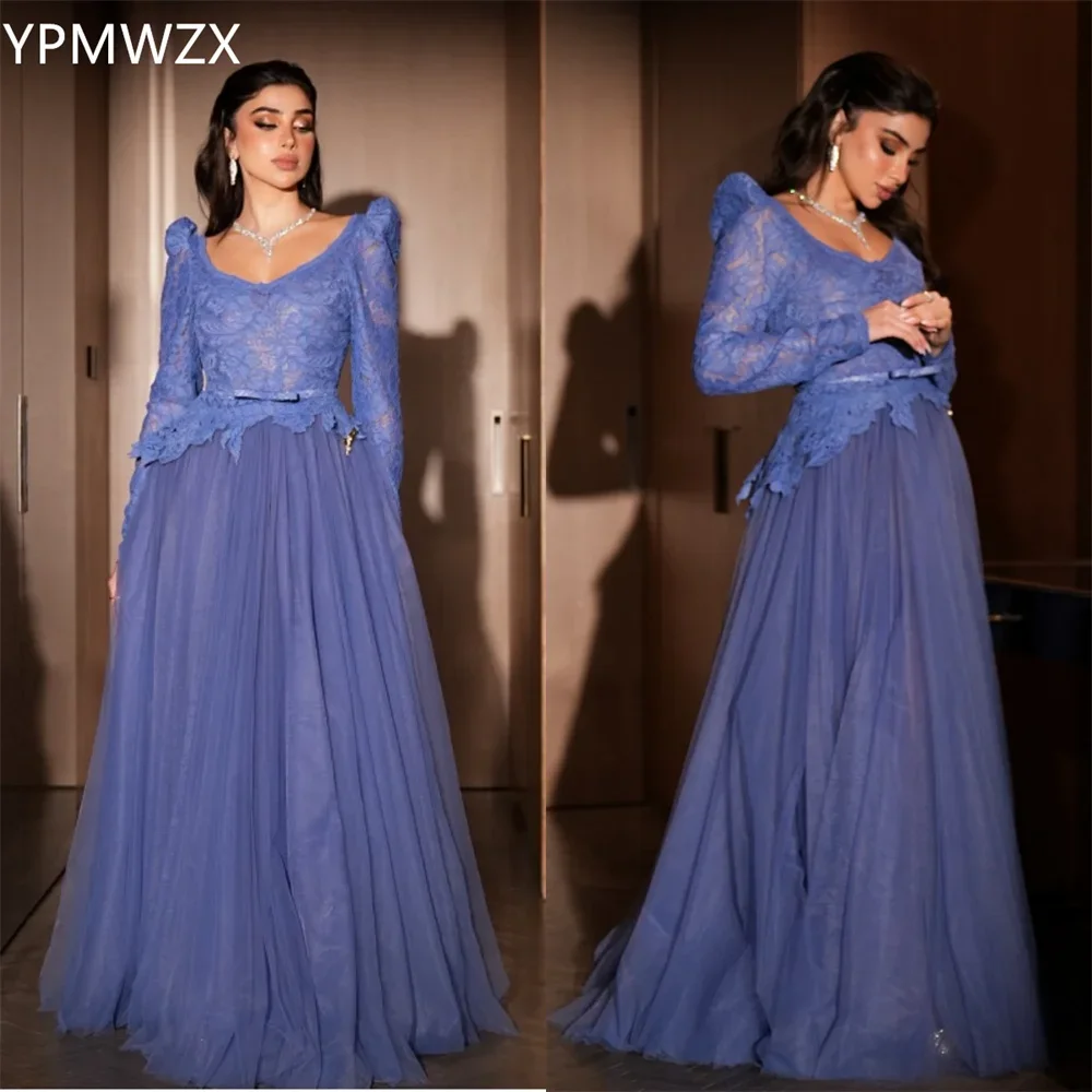 

Customized Evening Dress Formal Party Occasion YPMWZX Scoop Neckline A-line Floor Length Skirts Layered Draped Bespoke