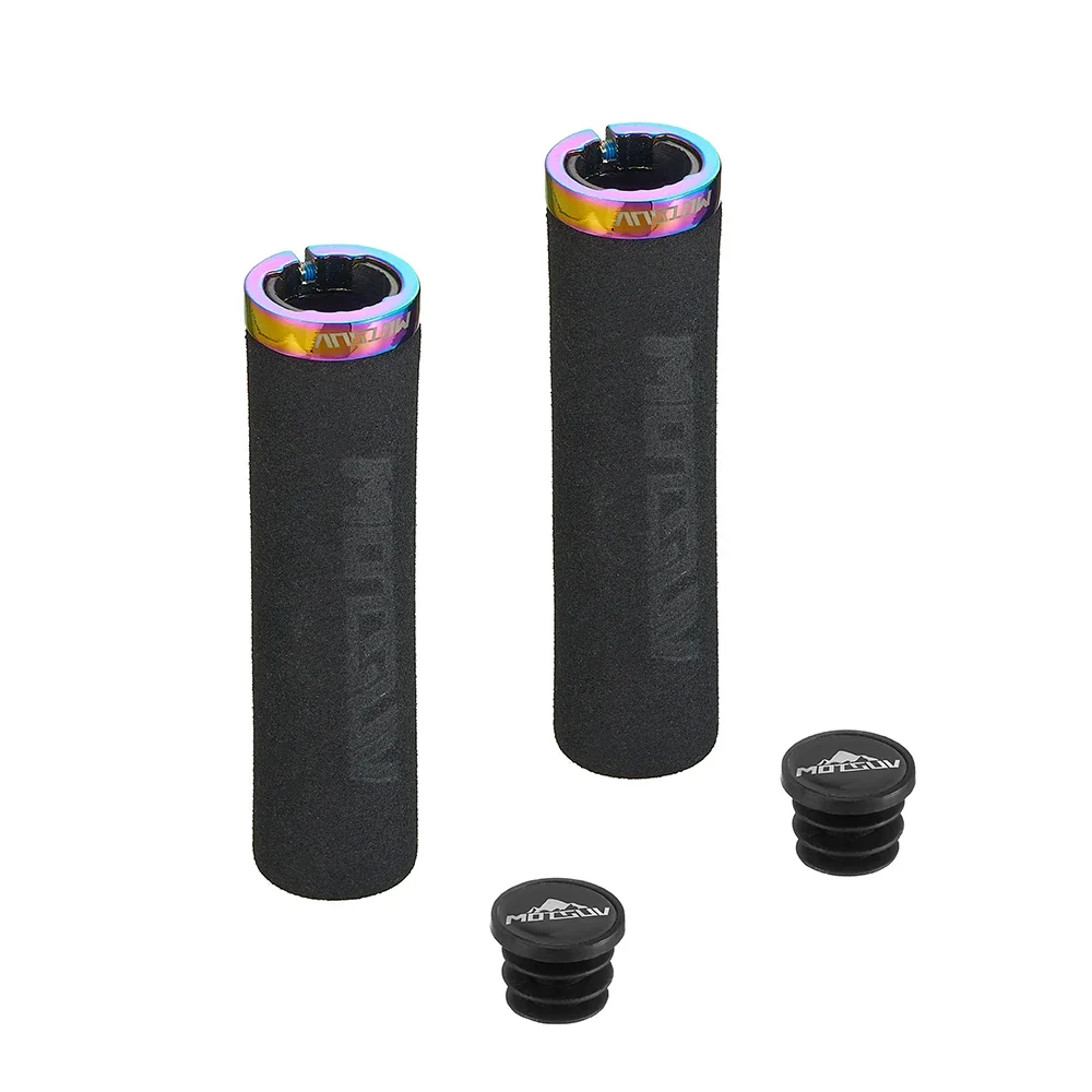 Sponge MTB Grips With Dust Plug Ultralight Bicycle Handlebar Cover Anti-skid Cozy Bike Handle Alloy Cycling Accessories