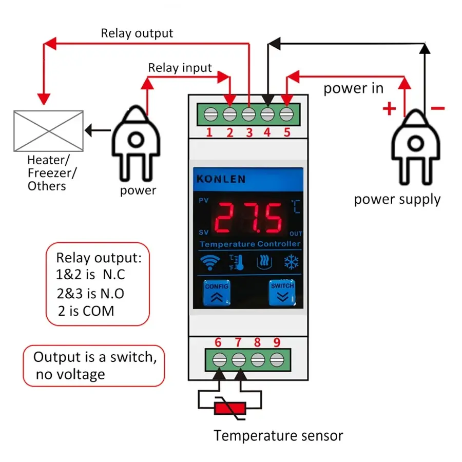 Tuya WIFI Temperature Sensor Thermometer Controller Freezer Fridge Heating Thermostat Smart Life Aquarium Incubator Temp Logger