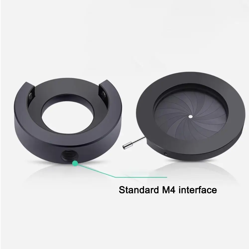 Adjustable Mechanical Aperture 4-60mm Optical Iris Microscope Laser Condenser Camera Adapter Accessories