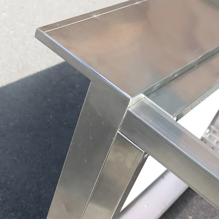 2 Layer Working  with Splash Back  SUS 304 Kitchen Preparation Pre Worktable Work Bench