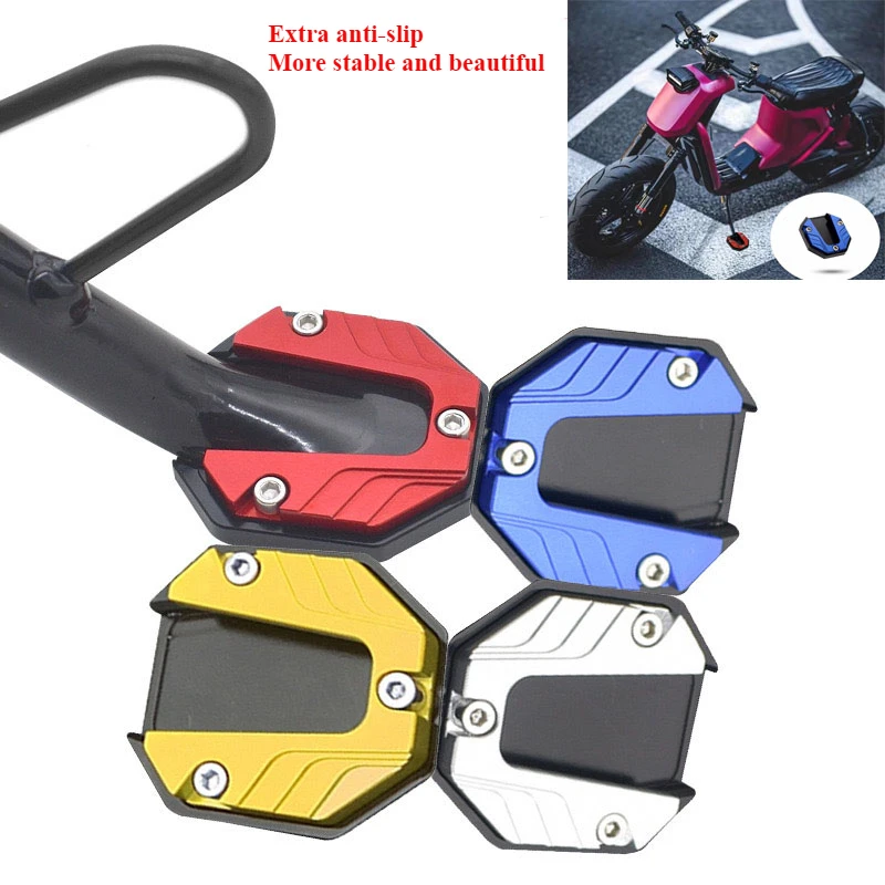 

Motorcycle Rest Pedal Extension Foot Pad Support Plate Aluminum Alloy Bike Kickstand Extender Foot Side Stand Bracket Accessorie