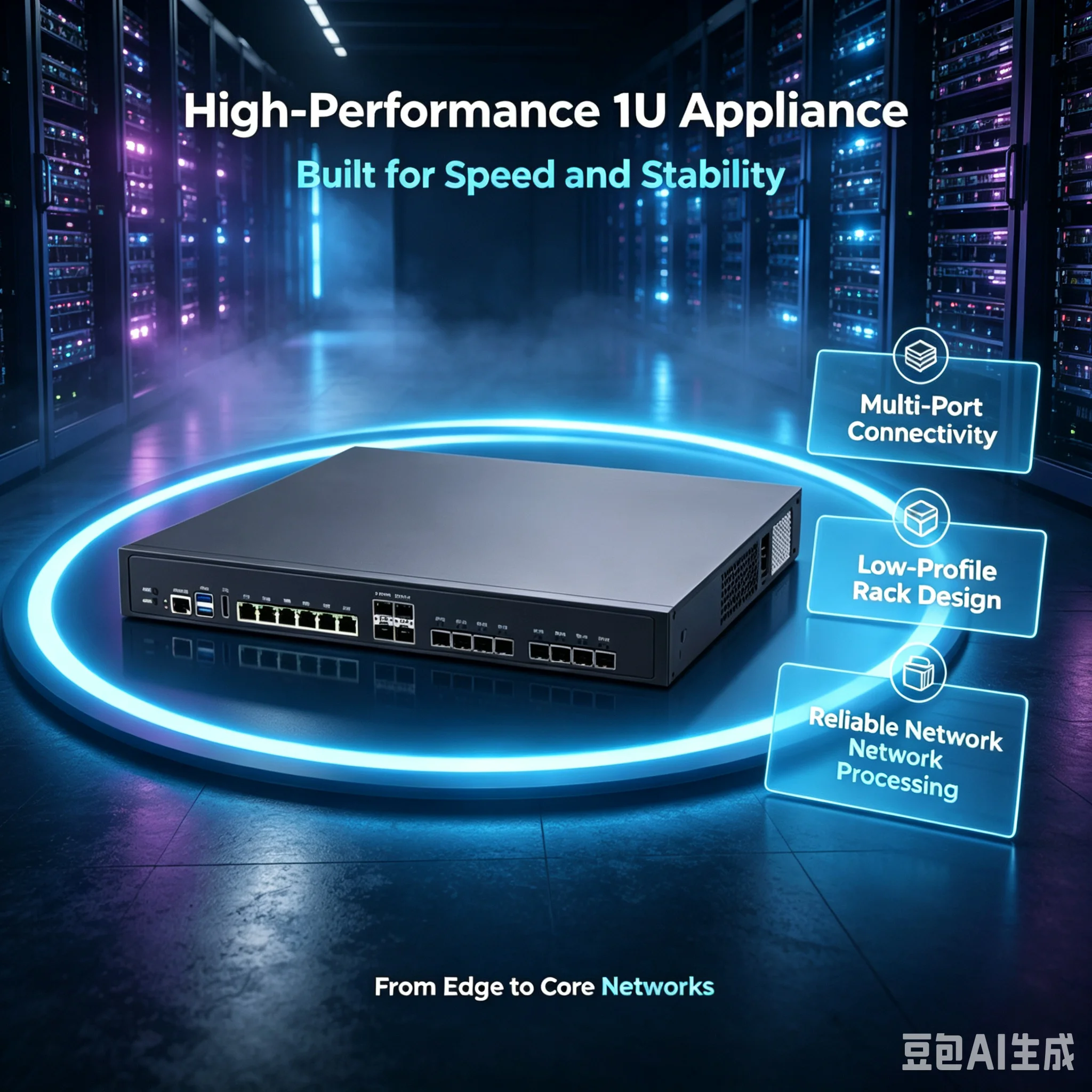 6*2.5G LAN 8*XL710 10G SFP+ LGA1700 D5 Network Security Hardware Appliance 1U LGA1700 for IDS IPS SD WAN Support 2Way Bypass