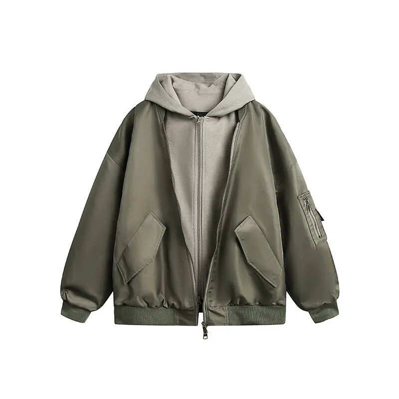 

Мужская зимняя куртка из двух предметов с капюшоном, пальто с хлопковой подкладкой, американский уличный стиль, толстовка с флисовой подкладкой, теплая парка, модная