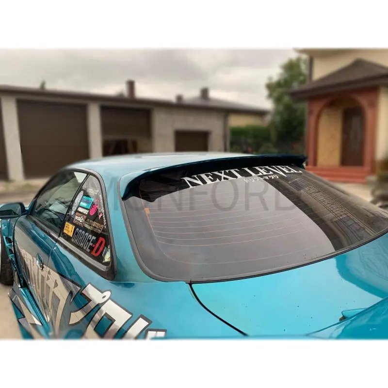 Car-styling For Nissan S14 Silvia FRP Fiber Glass Unpainted Car Roof Spoiler Rear Window Wing